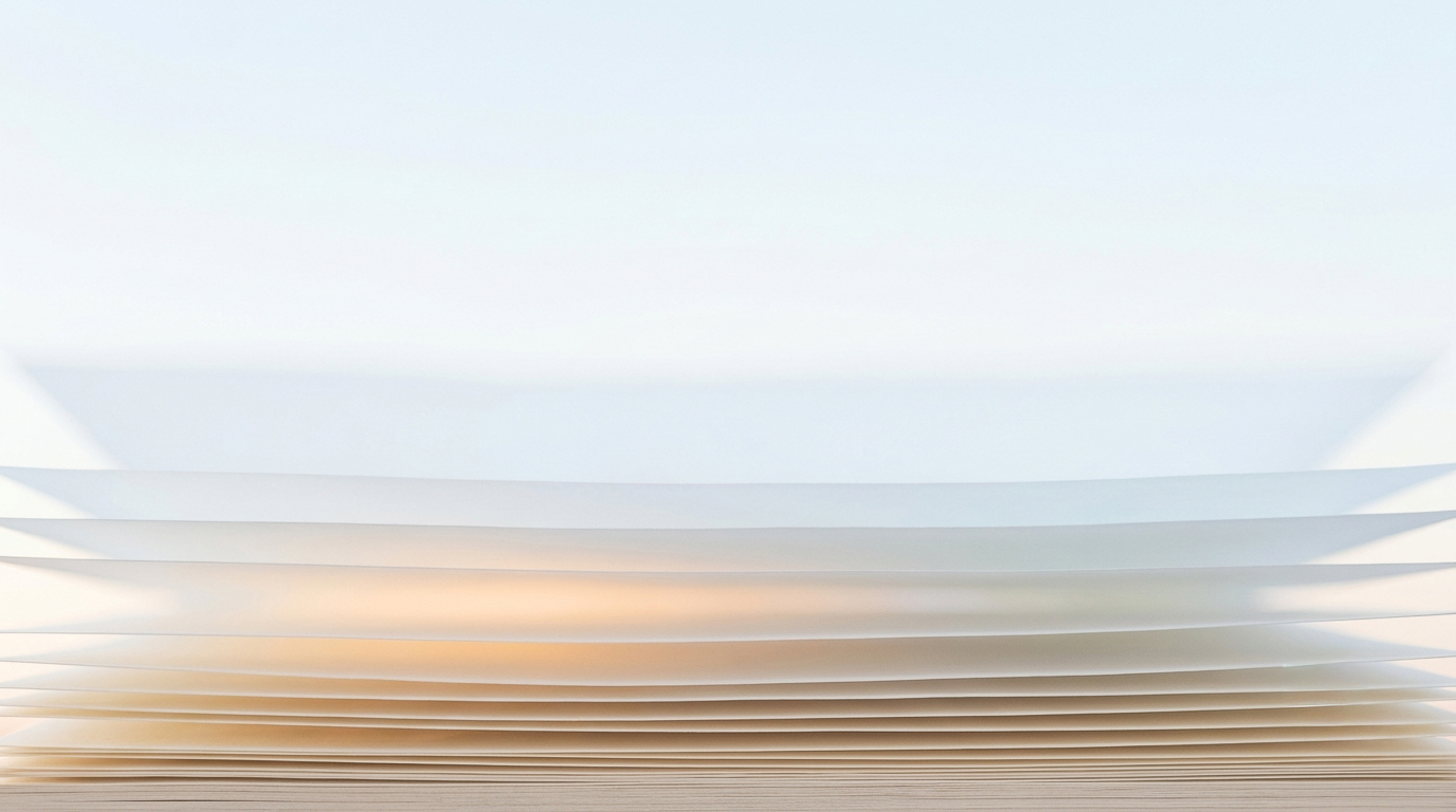 Translucent strata resolving into clarity